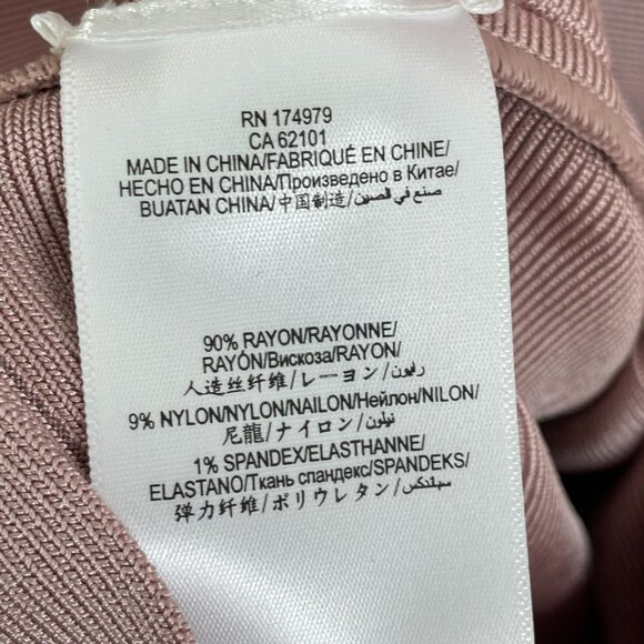 Herve Leger Womens Large Off Shoulder Bandage Dress Blush Pink Cocktail Party - Picture 5 of 12